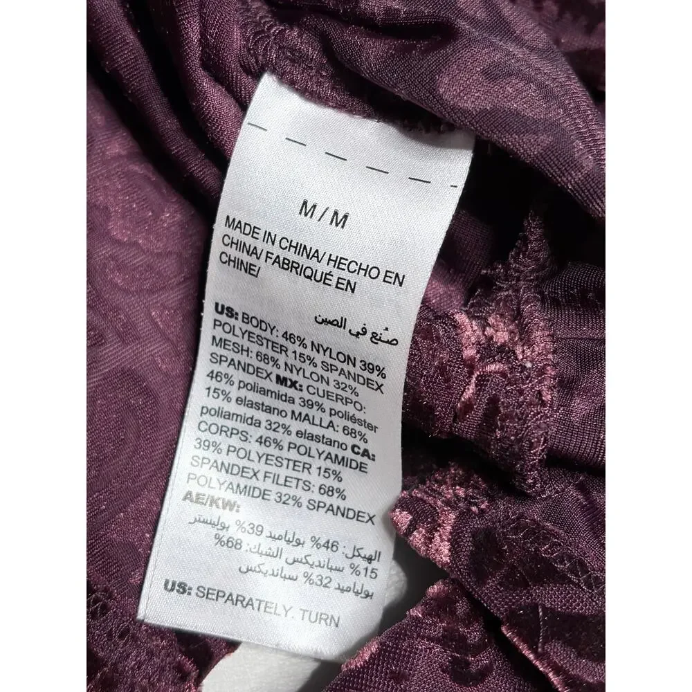 Soma Burgundy Burn-out Velvet Camisole size Medium